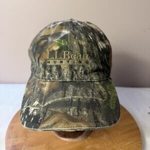 VTG 90s LL Bean Baseball Cap Mens One Size Green Camouflage Hunting Hat Outdoor